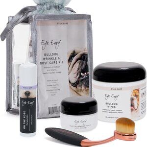 Eye Envy Bulldog Wrinkle Cleaner & Nose Care Kit. Bulldog Wrinkle Wipes, Tear St
